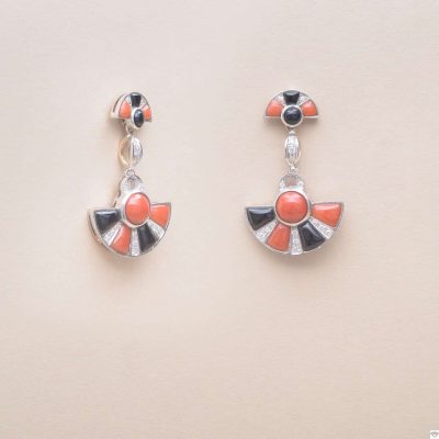Coral Fan Earrings