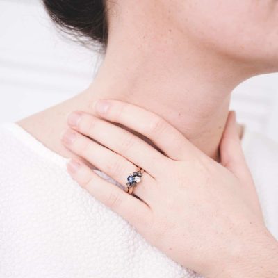 Bague Martha or diamants saphir