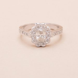 Bague Flora or diamants