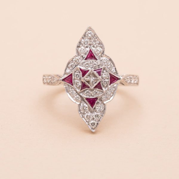 Bague Anya Rubis Diamants