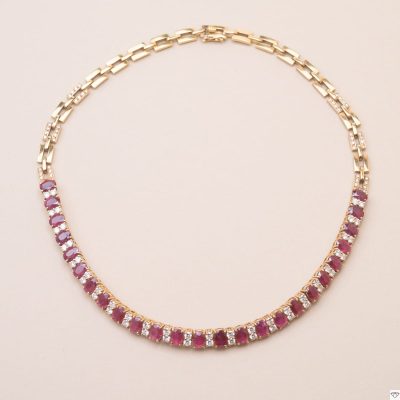 Collier Morabito Burmy Rubis