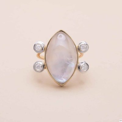 Bague Carreau Nacre