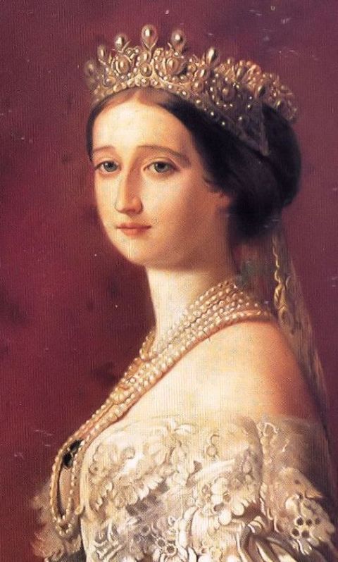 Portrait de l'impératrice eugénie avec ses perles
