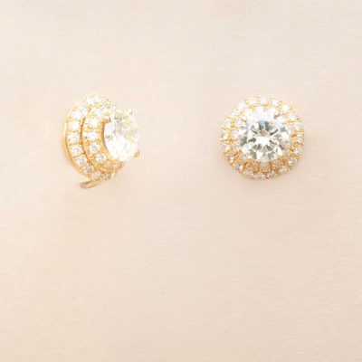 Boutons d'oreilles Or et Diamants