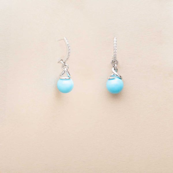 Boucles Billes Turquoise