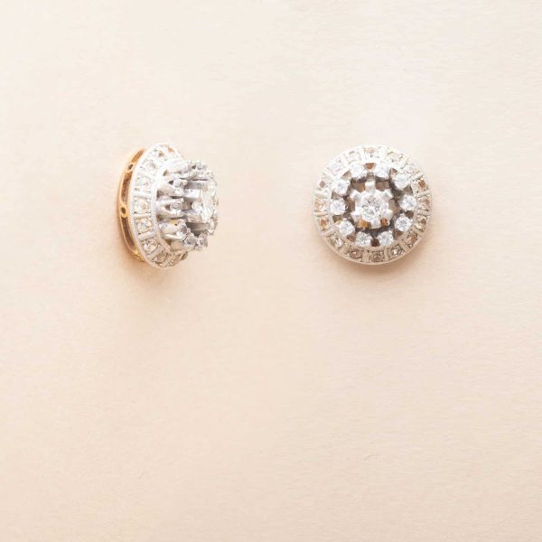 Boucles Rondes Or Argent et Diamants