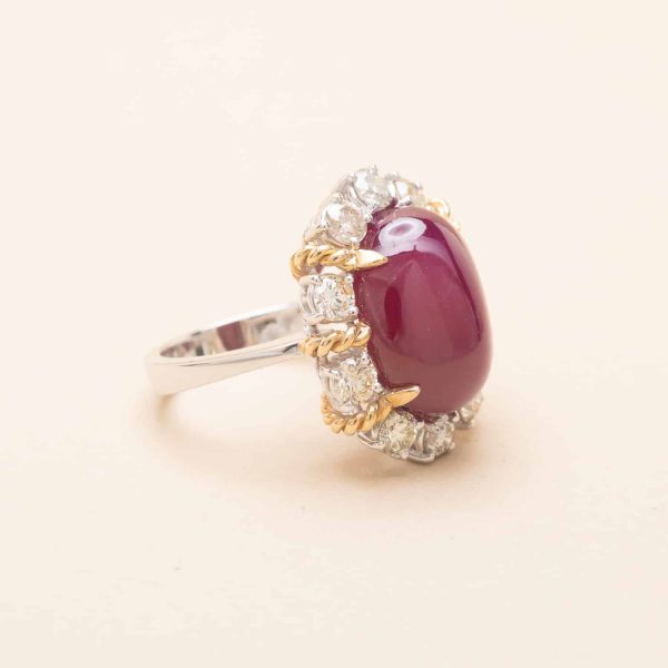 Bague Deux Tons Rubis