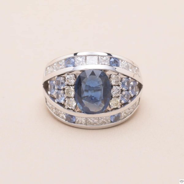 Bague Big Blue Saphirs