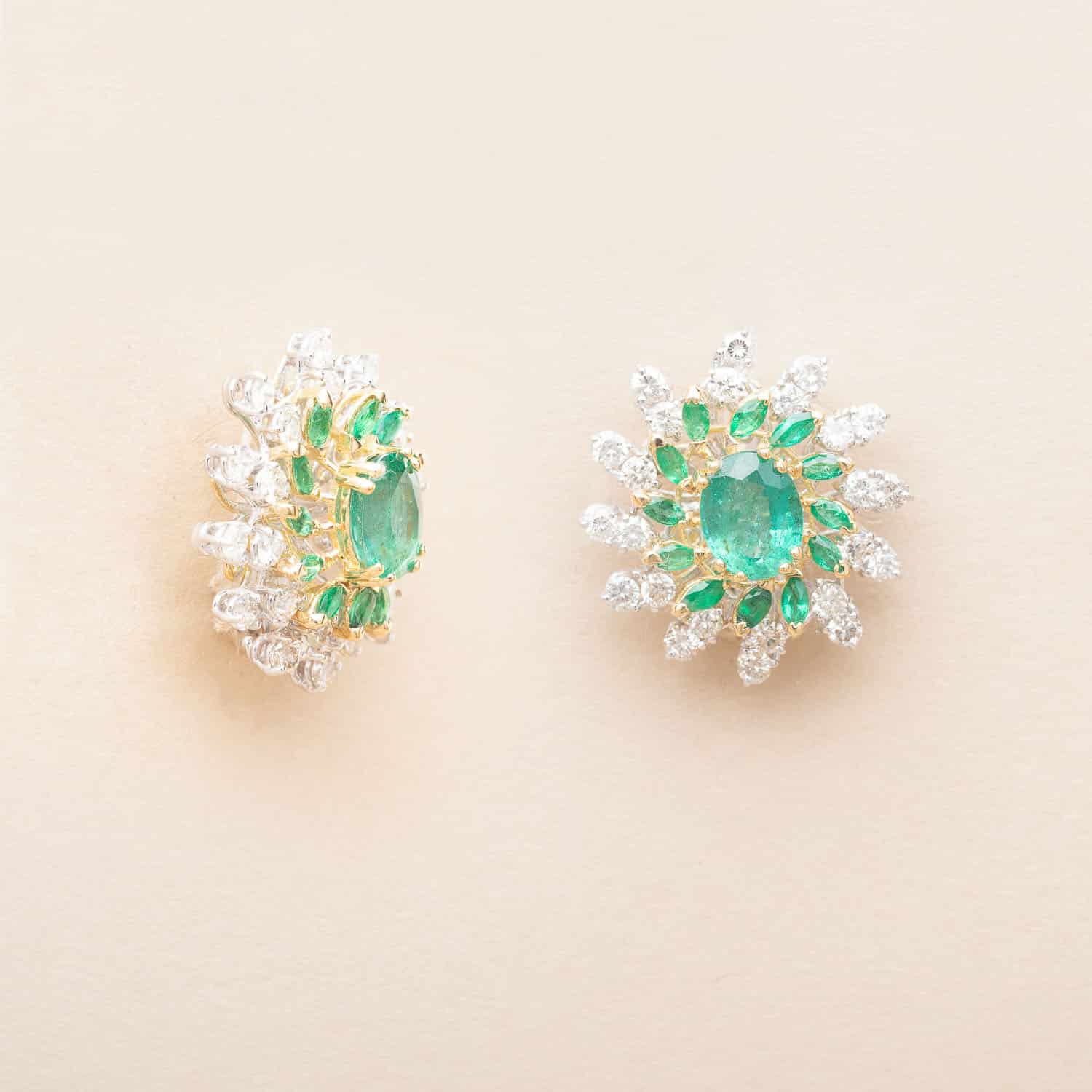 Boucles Fleurs d'Émeraudes