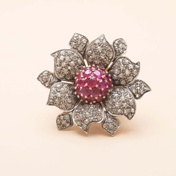 Bague Flora Rubis