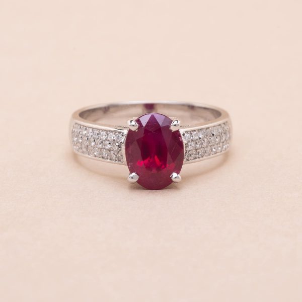 Bague Siam or et rubis