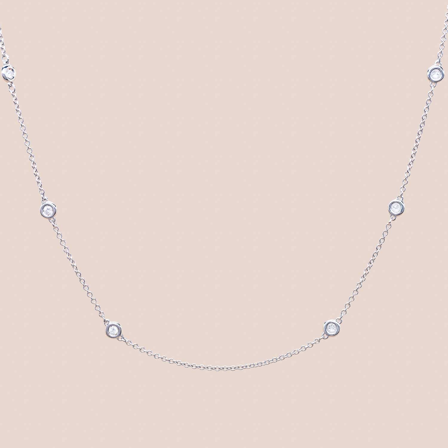 Collier Ponctuation Or Diamants