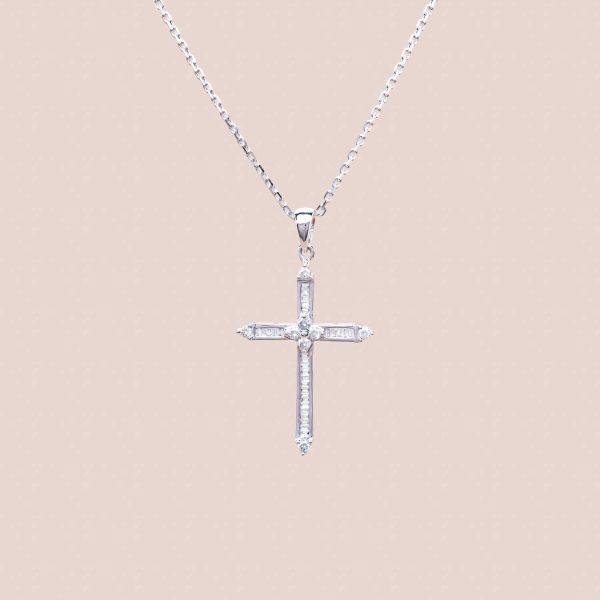 Pendentif Croix Diamants