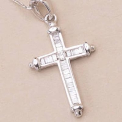 Pendentif Croix Diamants