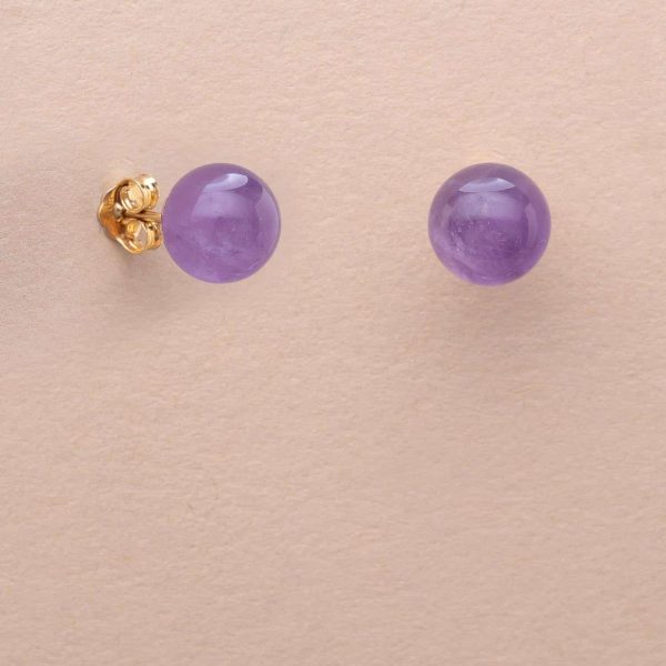 Boucles Perles d'Améthyste