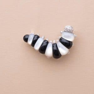 Broche Chenille Nacre Onyx