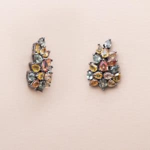 Boucles Feuilles Saphirs