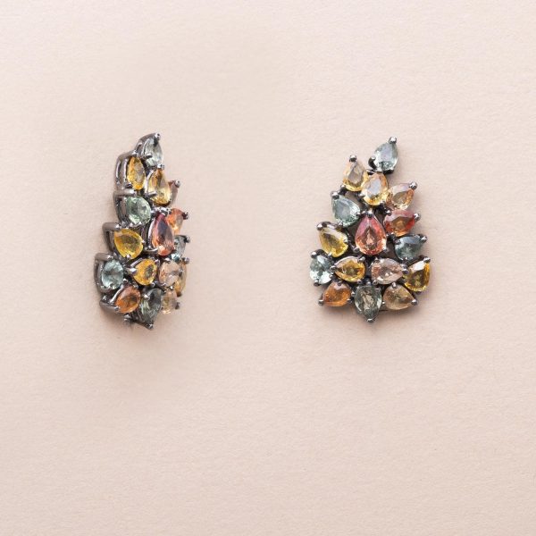 Boucles Feuilles Saphirs