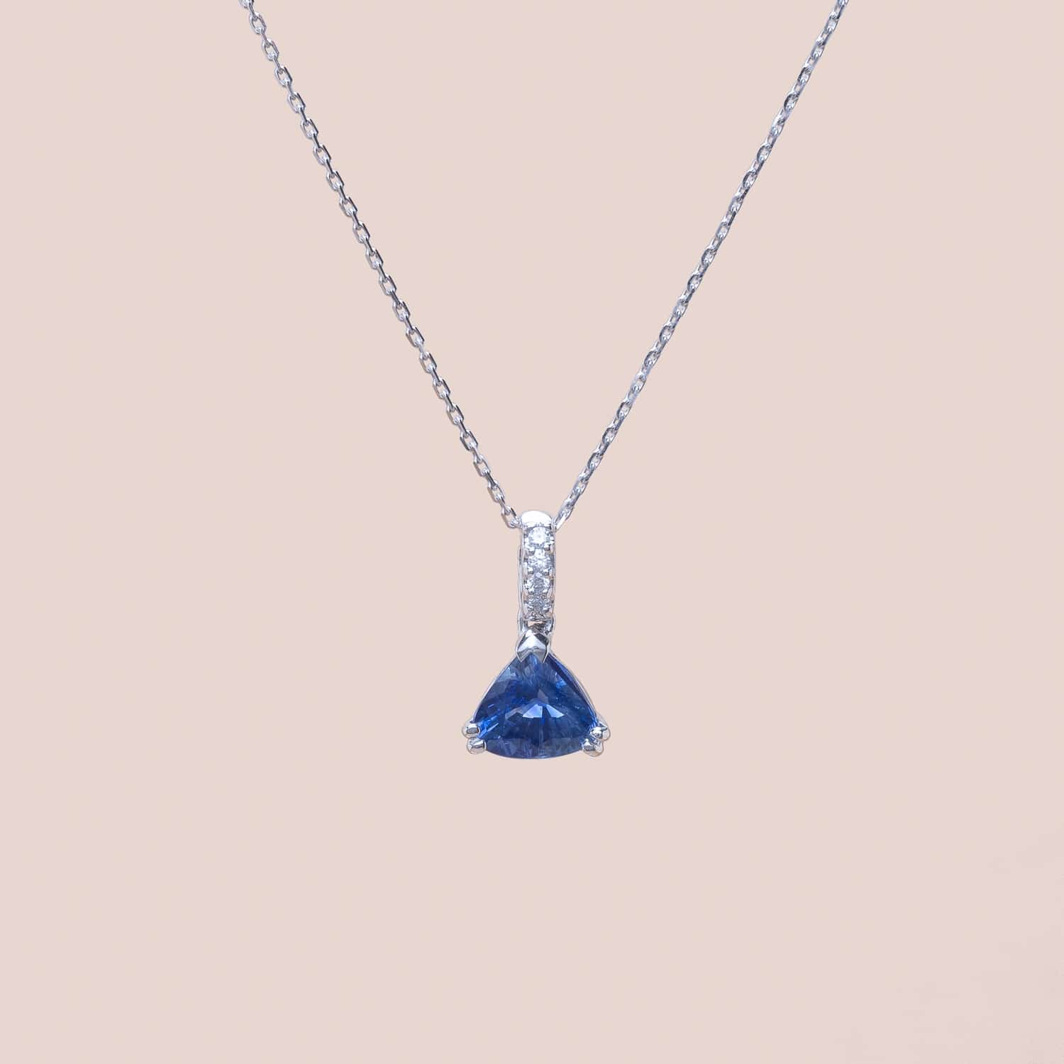 Pendentif Troïdia Saphir Diamants