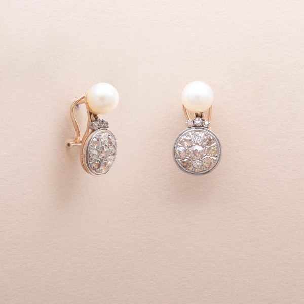 Dormeuses Diamants Perles