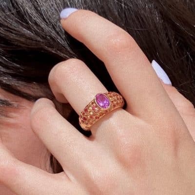 Bague Saphir Roses