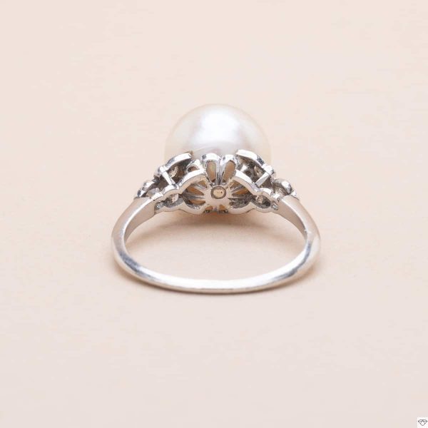 Bague Perle Diamants