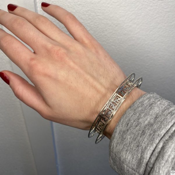 Bracelet Fendi Bangle F Argent