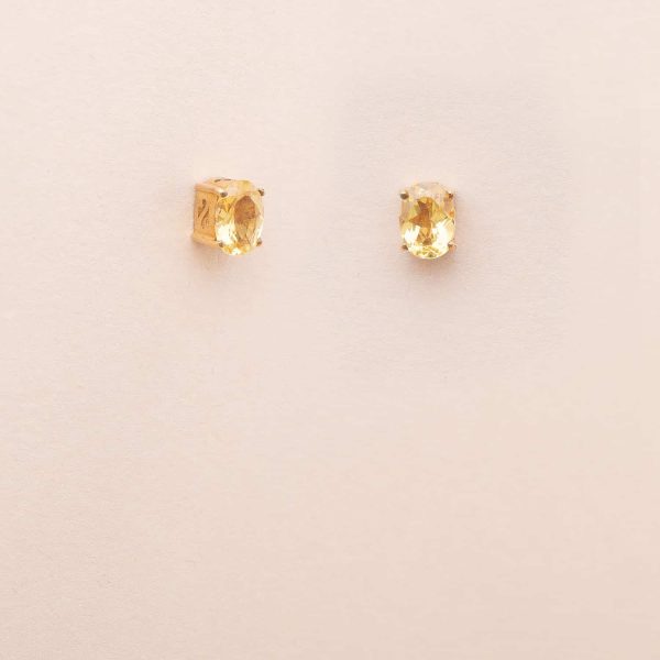 Clous d'Oreilles Citrine 4