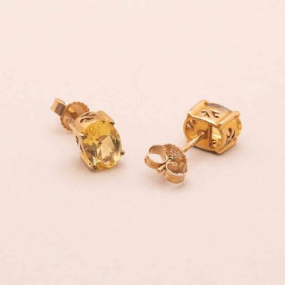 Clous d'Oreilles Citrine 4