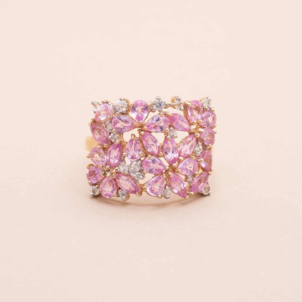 Bague Pavage Fleurs