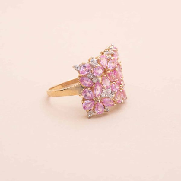 Bague Pavage Fleurs