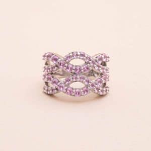 Bague Torsade Roses