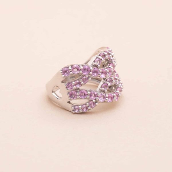 Bague Torsade Roses