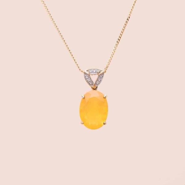 Pendentif Citrine Ovale