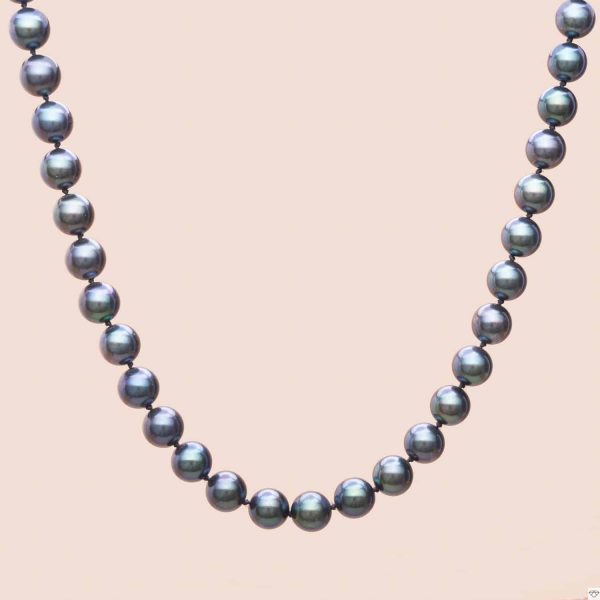 Collier Perles Grises