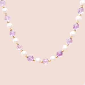 Collier Perles et Améthystes