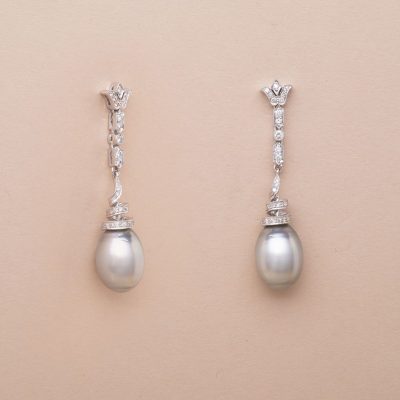 Pendants Wanda Perles boucles d'oreilles vintage