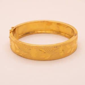 Bracelet Jonc Ciselé Or