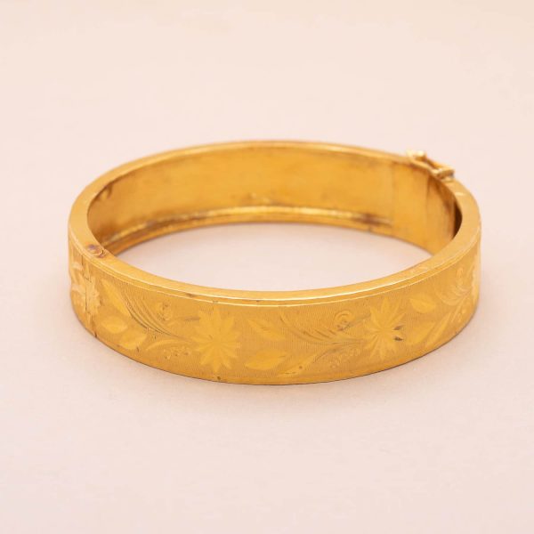 Bracelet Jonc Ciselé Or