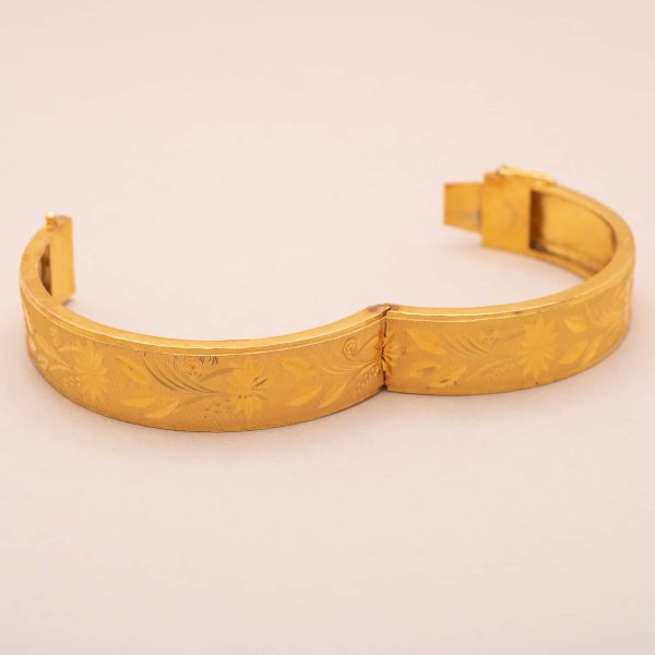 Bracelet Jonc Ciselé Or