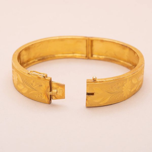 Bracelet Jonc Ciselé Or