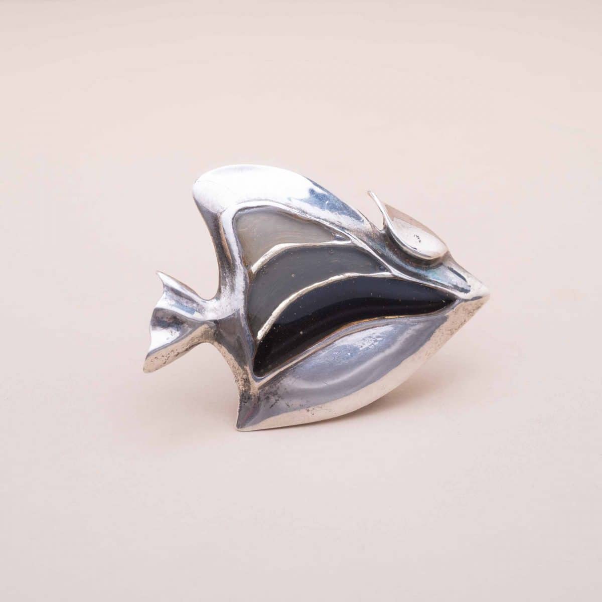 762599-257 Broche Poisson Argent émail
