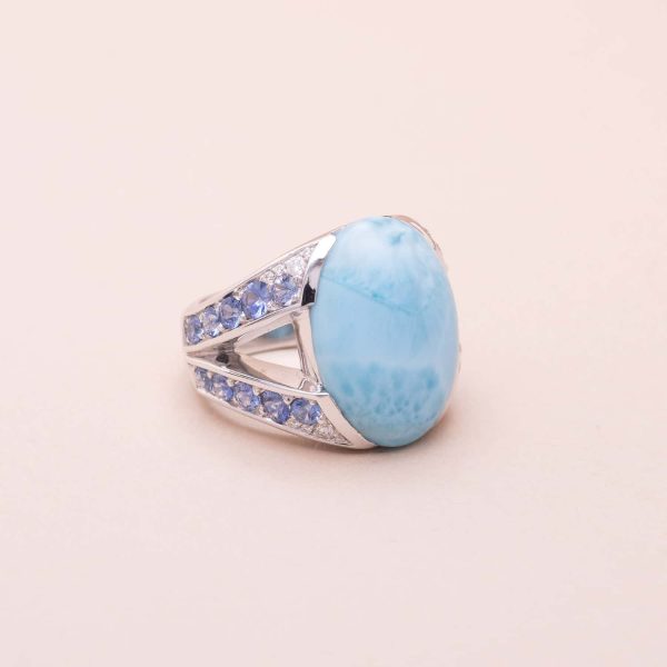 Bague Larimar Saphirs