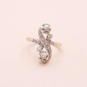 Bague Serpentine Diamants