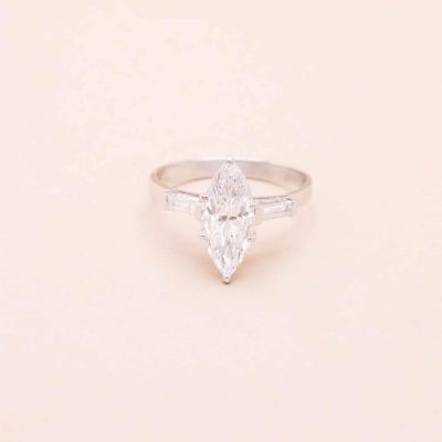Navette Diamond Ring