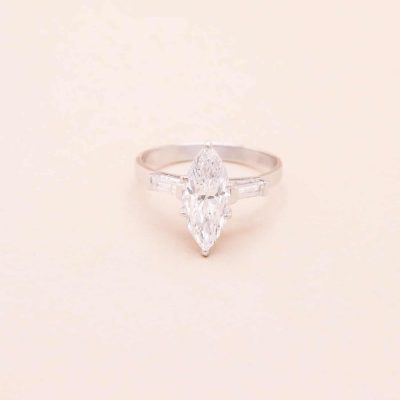 Bague Navette Diamant