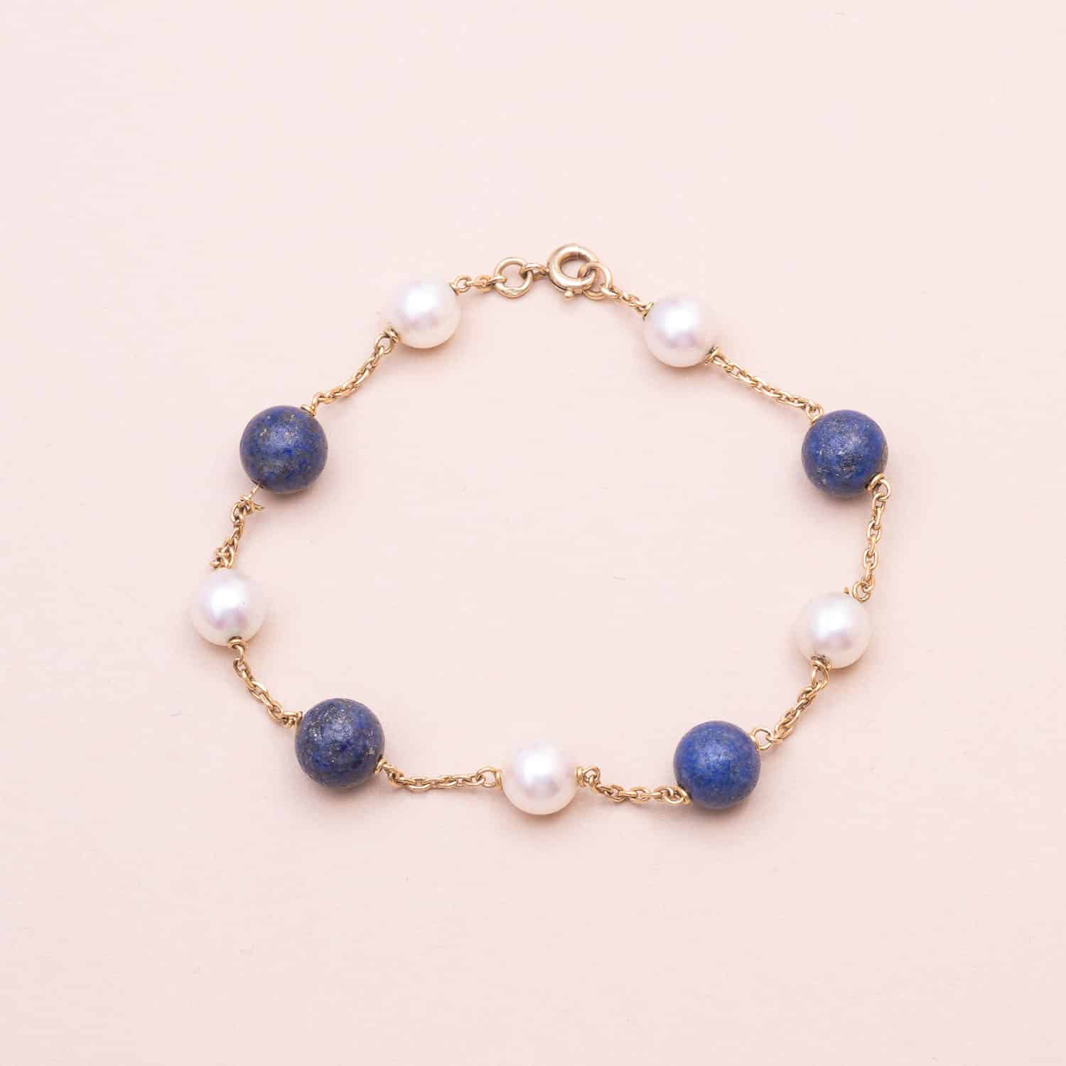 Bracelet Pearls Lapis-Lazuli