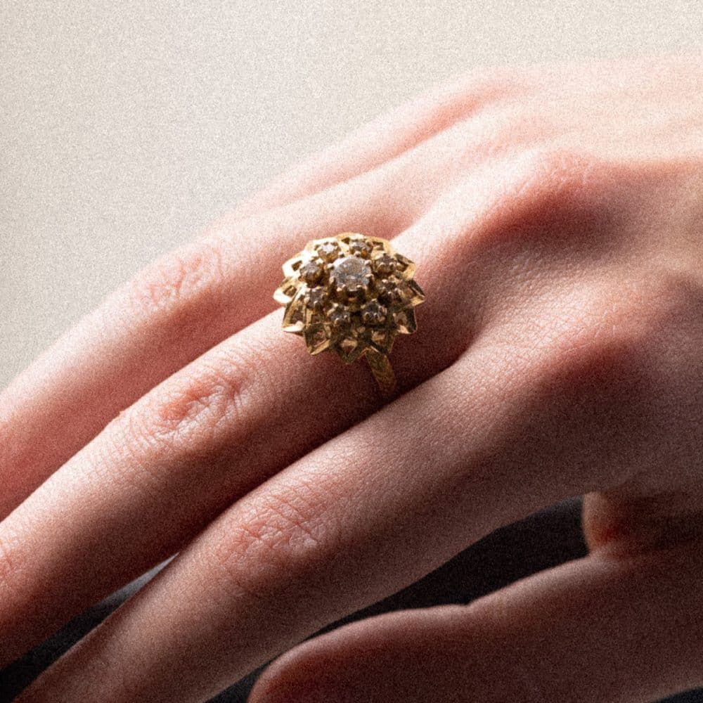 Bague etoile on sale or