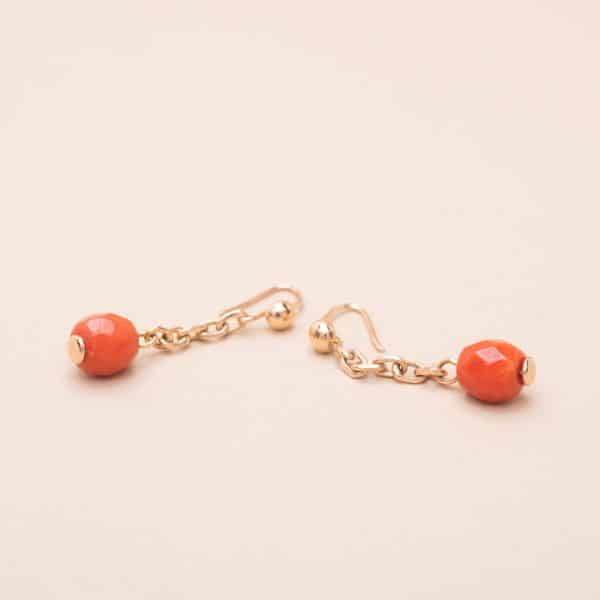 Boucles Corail Or