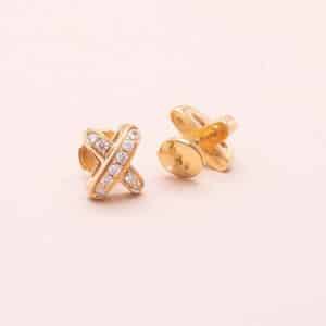 Boucles Chaumet d'occasion vues de face et de dos